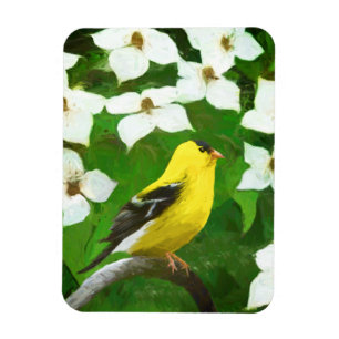 Goldfinch-Malerei - Niedliche Original-Hundeschich Magnet