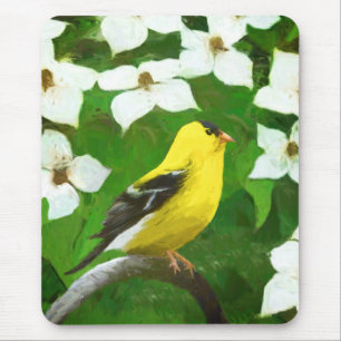 Goldfinch-Malerei - Niedliche Original-Hundeschich Mousepad