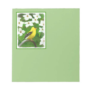 Goldfinch-Malerei - Niedliche Original-Hundeschich Notizblock
