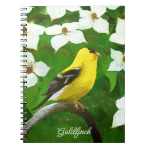 Goldfinch-Malerei - Niedliche Original-Hundeschich Notizblock