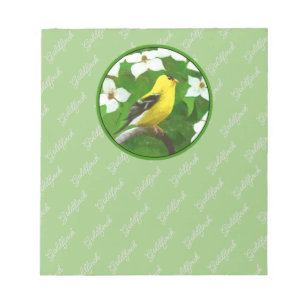Goldfinch-Malerei - Niedliche Original-Hundeschich Notizblock