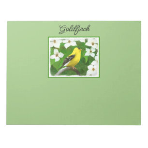 Goldfinch-Malerei - Niedliche Original-Hundeschich Notizblock