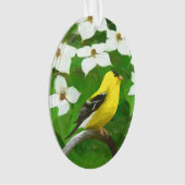 Goldfinch-Malerei - Niedliche Original-Hundeschich Ornament (Vorderseite)