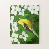 Goldfinch-Malerei - Niedliche Original-Hundeschich Puzzle (Vertikal)