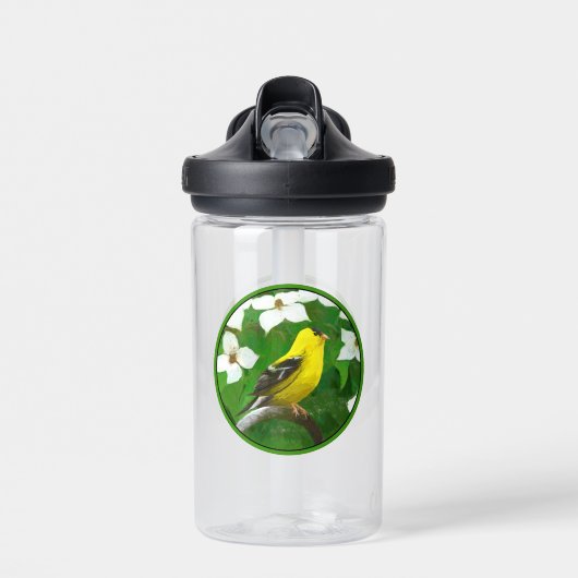 Goldfinch-Malerei - Original Wild Bird Art Trinkflasche (Vorne)