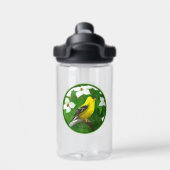 Goldfinch-Malerei - Original Wild Bird Art Trinkflasche (Rückseite)