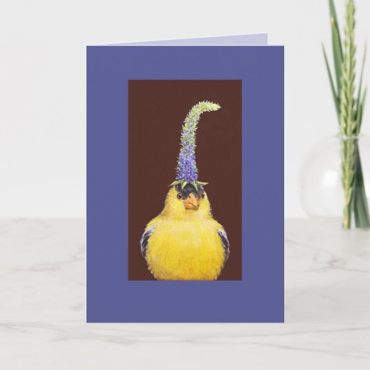 Goldfinch mit Spitzhackenkarte Karte (Vorderseite)