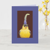 Goldfinch mit Spitzhackenkarte Karte (Gelbe Blume)