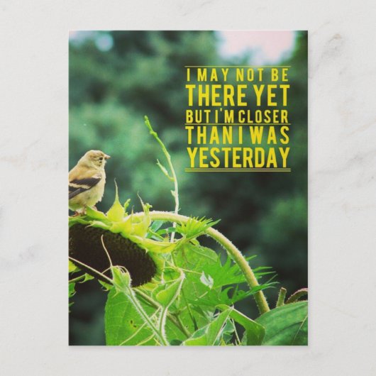 Goldfinch Naher als gestern Postkarte (Vorderseite)