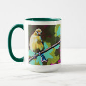 Goldfinch Painting - Gift for Bird Lovers Tasse (Links)