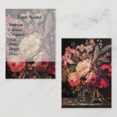 GOLDFINCH, PINKROSEN UND SCHALTFLÄCHE VISITENKARTE (Vorne/Hinten)