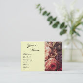 GOLDFINCH, PINKROSEN UND SCHALTFLÄCHE VISITENKARTE (Stehend Vorderseite)