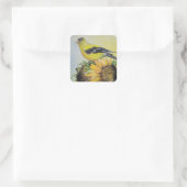 Goldfinch Quadratischer Aufkleber (Tasche)