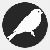 Goldfinch-Silhouette Runder Aufkleber (Vorderseite)