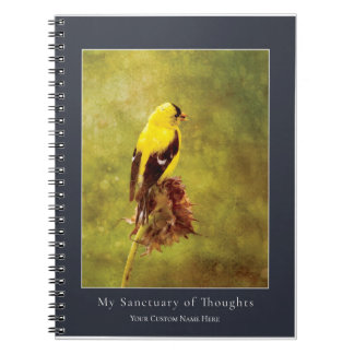 Goldfinch Songbird Notebook | Nature Art Journal Notizblock