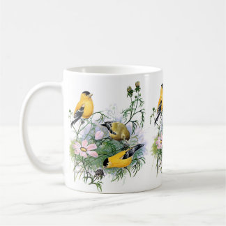 Goldfinch Songbird-Vogelmalerei Kaffeetasse