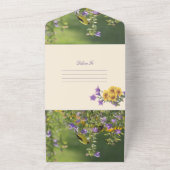 Goldfinch Spring Garden Wedding Cream All In One Einladung (Außenbereich)