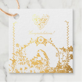 Goldfinch Spring Garden Wedding Creme Horizontal Geschenkanhänger