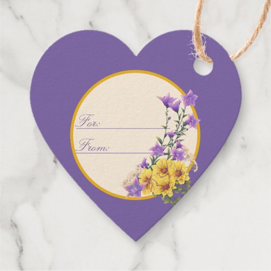 Goldfinch Spring Garden Wedding Creme Horizontal Geschenkanhänger (Rückseite)