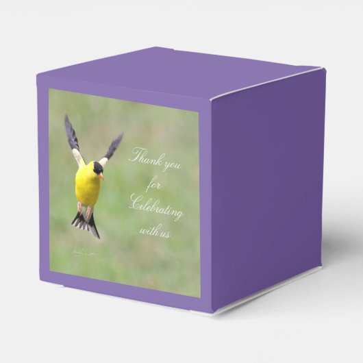 Goldfinch Spring Garden Wedding Geschenkschachtel (Rückseite)