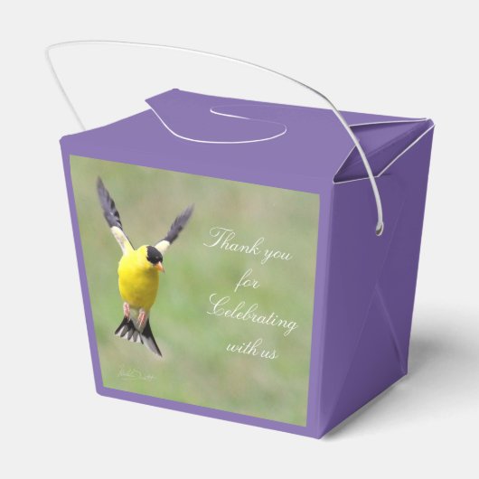 Goldfinch Spring Garden Wedding Geschenkschachtel (Rückseite)