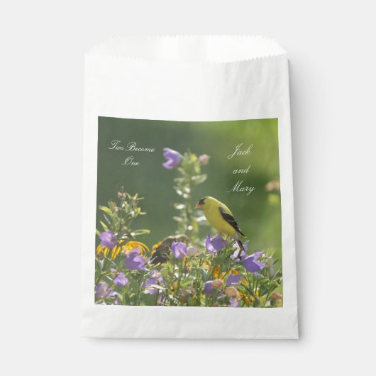 Goldfinch Spring Garden Wedding Geschenktütchen (Vorderseite)