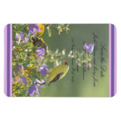 Goldfinch Spring Garden Wedding Magnet (Horizontal)