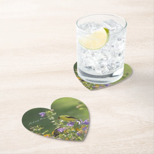Goldfinch Spring Garden Wedding Untersetzer (Vor Ort)