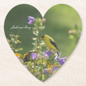 Goldfinch Spring Garden Wedding Untersetzer (Vorderseite)