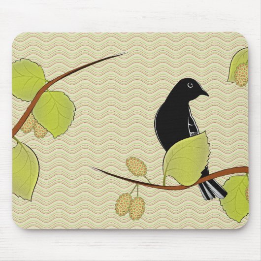 Goldfinch u. Maulbeere Mousepad (Vorne)