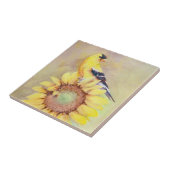 GOLDFINCH u. SONNENBLUME durch SHARON SHARPE Fliese (Seite)