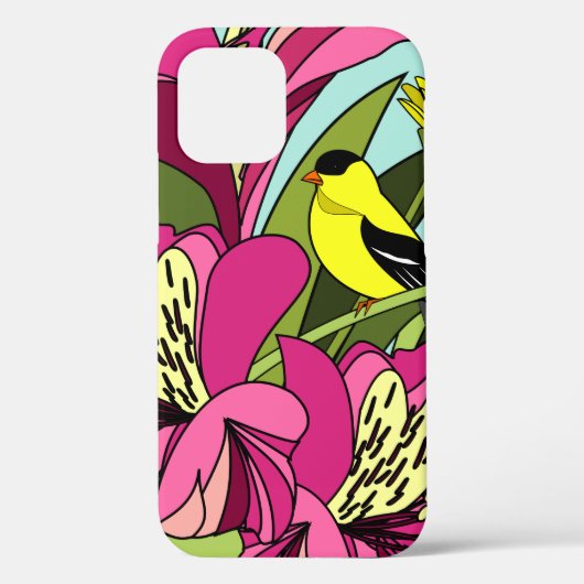 Goldfinch und Blume Case-Mate iPhone Hülle (Rückseite)