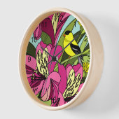 Goldfinch und Blume Uhr (Winkel)