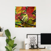Goldfinch und Herbstleaves Poster (Heimbüro)