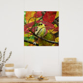 Goldfinch und Herbstleaves Poster (Küche)