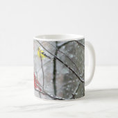 Goldfinch und Kardinal Kaffeetasse (VorderseiteRechts)