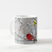 Goldfinch und Kardinal Kaffeetasse (Vorderseite Links)
