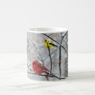 Goldfinch und Kardinal Kaffeetasse