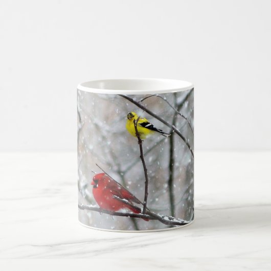 Goldfinch und Kardinal Kaffeetasse (Mittel)