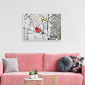 Goldfinch und Kardinal Leinwanddruck (Insitu (Wohnzimmer))
