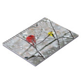Goldfinch und Kardinal Notizblock (Linke Seite)
