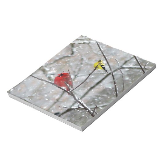 Goldfinch und Kardinal Notizblock (Rotiert)