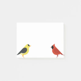 Goldfinch und Kardinal Post-it Klebezettel