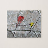 Goldfinch und Kardinal Puzzle (Horizontal)
