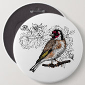 Goldfinch und Rose Button (Vorne & Hinten)