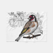 Goldfinch und Rose Fleecedecke (Vorderseite (Horizontal))