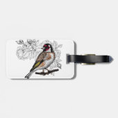 Goldfinch und Rose Gepäckanhänger (Rückseite horizontal)