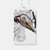 Goldfinch und Rose Geschenkanhänger (Vorderseite)
