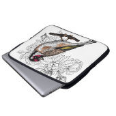 Goldfinch und Rose Laptopschutzhülle (Vorne Knopf)