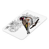 Goldfinch und Rose Magnet (Linke Seite)